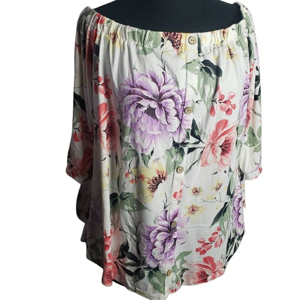 Jolie & Joy Floral Blouse 2X